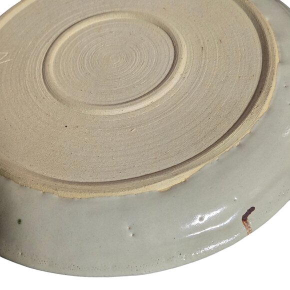 Handcrafted Art Platter Abstract Design 14 inch Signed OOAK Pottery large - Picture 14 of 16